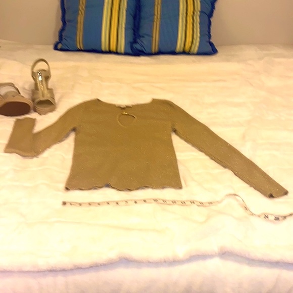 Gold shimmer sweater, Michael Kors NWT - Picture 7 of 15